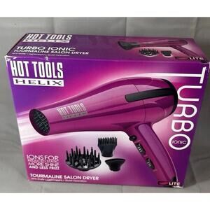 Hot Tools Helix Turbo Ionic Tourmaline Salon Dryer 1875w Purple 2019 Open Box *